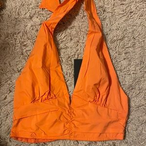 Orange crop top